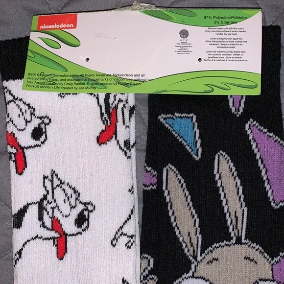 Nickelodeon Cartoon Character Socks - Rocko’s Modern Life Real Monsters - Picture 5 of 7